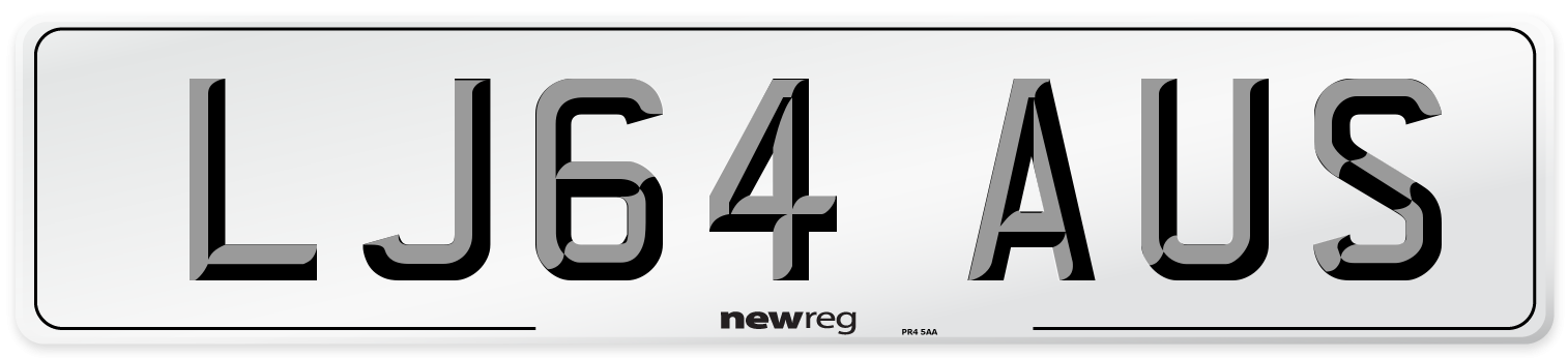 LJ64 AUS Number Plate from New Reg